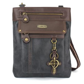 CHALA GEMINI Crossbody Canvas Gift Messenger Bag Black - Cross