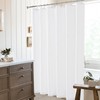 DUKIYO White Linen 90 Inch Shower Curtain Extra Long Cloth