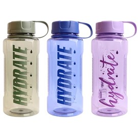 Décor Hydrate Tritan Drink Bottle, Assorted, 1.2 Litre Capacity
