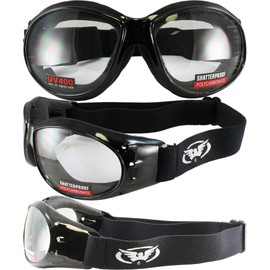 Global Vision Aviator Dirt Bike ATV UTV Motorcycle Goggles Clear and Smoke for Day and Night Includes Cloth Bag for Storage