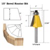 Gasea 3pcs 15/22.5/30 Degree Chamfer and Bevel Edging Forming Router