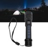 LED Flashlight Zoomable 3 Light Modes USB Or Solar Charge