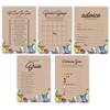 Inkdotpot Rustic Kraft Floral Theme Bridal Shower Games Set Of
