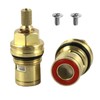 Faucet Valves, Brass Ceramic Stem Disc Cartridge Replacement Quarter Turn