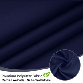 Seenus Extra Long Shower Curtain Waterproof Fabric, 72 x 84 inch Navy Blue Cloth Shower Curtain Liner with 3 Magnets, XLong Shower Curtain Liner Machine Washable