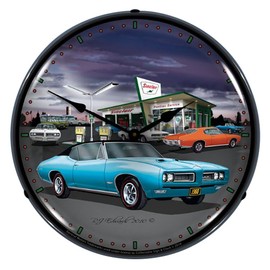 Collectable Sign and Clock GMRE1009269 14" 1968 Sinclair GTO Lighted Clock