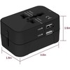 Universal Travel Socket International Adapter with Two USB Ports for