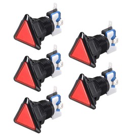 uxcell Game Push Button 39x39x39 Triangle 12V LED Illuminated Push Button Switch with Micro Switch for Arcade Video Games Red 5pcs