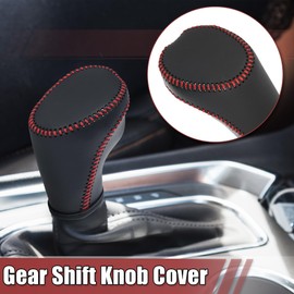 X AUTOHAUX Car Automatic Gear Shift Knob Cover Protector with Red Thread for Chevy Equinox 2018-2021 for Chevy Malibu 2016-2020