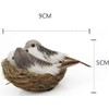 GOUDOGEDC 2 Set Simulation Bird Nest with Bird and Eggs