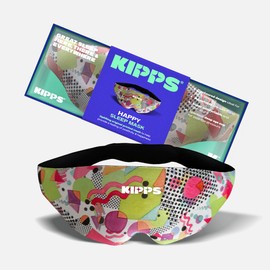KIPPS Happy Sleep Mask - Light Blocking, 3D Eye Mask, Zero Eye Pressure, Comfortable & Adjustable, Perfect for Sleep/Travel/Yoga and to add More Zen in Your Life - 90's Retro