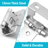 24 Pack 12 Pairs Brushed Nickel Self Closing Cabinet Hinges