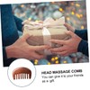 Mikinona Wooden Scalp Massage Comb Portable Wide Tooth Design for
