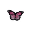 Butterfly Patch/Badge High Quality Iron-On Sew-On Pink
