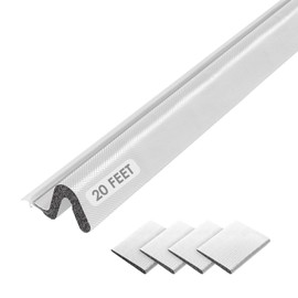 Kerf Weather Stripping Door Seal for Large Gap, Front Exterior Door Seal Strip,(White, 20 Feet)