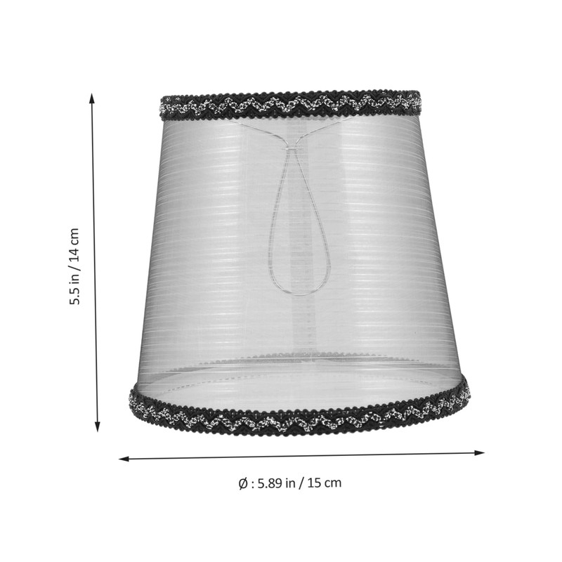 CHILDWEET Ambient Lighting Accessory Black Silver Thread Lampshade Cover for