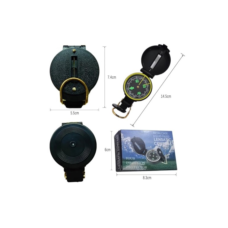 Hiking Backpacking Compass, Orienteering Camping Navigation Professional Field Map Reading