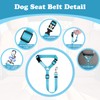 BWOGUE Pet Dog Cat Seat Belts, Car Headrest Restraint Adjustable