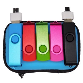 64GB USB flash drives memory sticks thumb drive 5 pack with professional electronic product storage bag