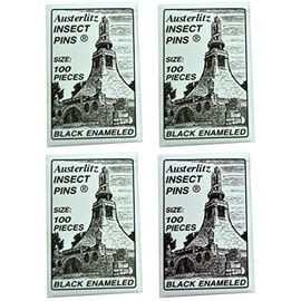 Museum Grade Insect Entomology Dissection Pins - 1.5"/38mm Length, Sizes 00 Through 3 (Packs of 100) (Multi Pack - 100 of Each Size (00, 1, 2, 3))