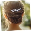 Healeved Blue Rhinestone Bridal Hair Comb Elegant Crystal Wedding Hairpin