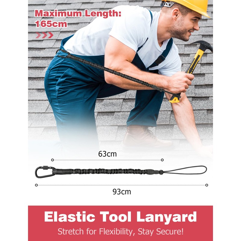 Mellbree Tool Lanyard, 2 Pack Tool Tether with Screw Lock