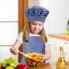 CRJHNS Kids Apron and Chef Hat Set, Adjustable Cotton Child