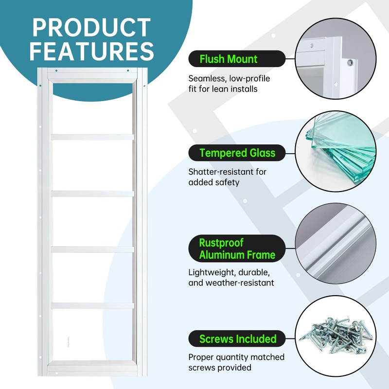 Melkus Shed Window 10"x29" 2 Pack Transom Window Fixed Design