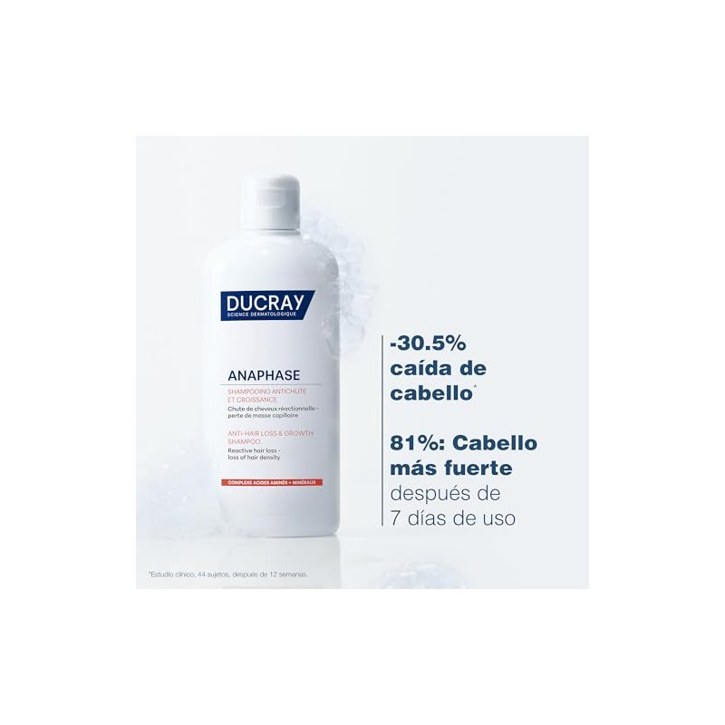 DUCRAY, Anaphase Shampoo Anticaída Ocasional, Fortalece el Cabello y Reduce