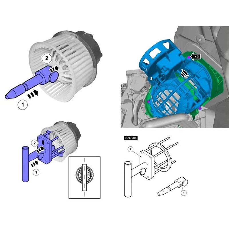 9997284 Heater Fan Motor Removal Tool for S60 S80 V60