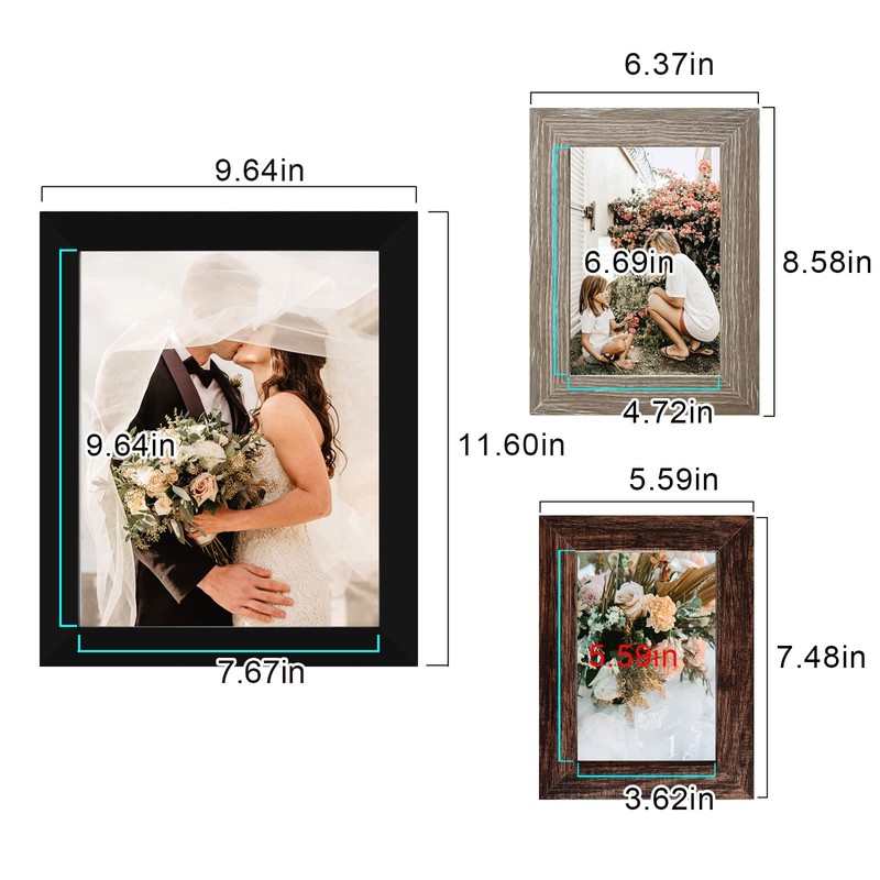 LUCKYLIFE Picture Frames Collage Wall Decor 10-Pack, Gallery Wall Frame