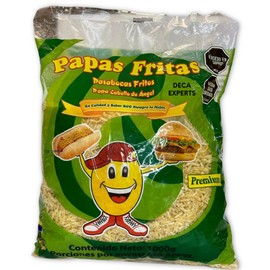 DECA EXPERTS - Shoestring Potato Sticks, Crispy, Crunchy Snack Hotdog of 35.27oz - 1000gr - Papitas de Hotdog - Papas Cabello de Angel - Papa Chongo - Fosforito de papa
