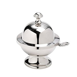 NKlaus vessel with spoon incense holder incense burner nickel plated 1317