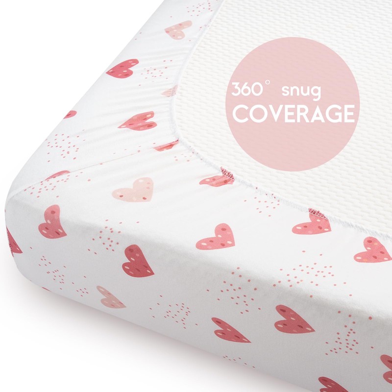 Yoofoss Pack of 2 Baby Fitted Sheets Microfibre Mattress Topper
