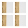 Geome Dipped Coasters, Square, Leather Effect / White & Gold,