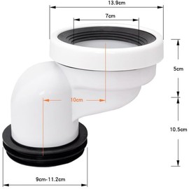 ieron 10cm Offset Toilet Connector Pipe Plastic Eccentric Angled Rigid Toilet Pipe Nozzle Drain Straight Eccentric Toilet Connector Fitting