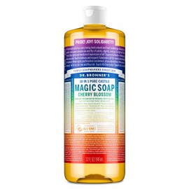 Dr. Bronners  Edición Limitada PRIDE  Jabón de castilla orgánico, para todo el cuerpo, hidratante, remueve células muertas, aroma de Flor de Cerezo...
