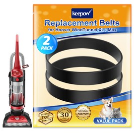 KEEPOW Vacuum Belt Replacement for Hoover WindTunnel XL and Max Capacity Pet Upright Vacuum UH71105, UH71105DI, UH71107, UH71100, UH71120, 2 Pack