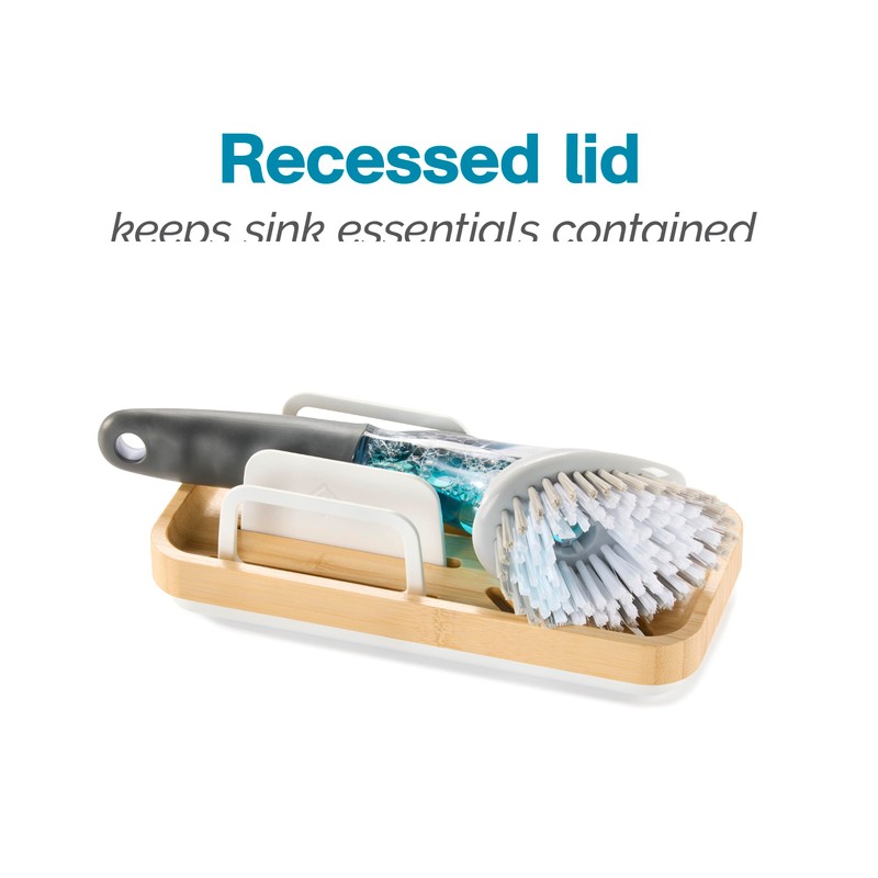 Polder Harmony Sink Caddy, Brush and Sponge Holder for Kitchen