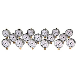 XZT 2.5" Analog Hydraulic Pressure Gauge,Pressure Manometer, Vacuum Pressure Gauge with 1/4 Inch NPT Connector,Base Entry (0~900PSI)