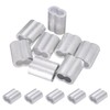 PATIKIL 3/8"/ 10mm Aluminum Crimping Loop Sleeves, 8Pcs Cable Crimp