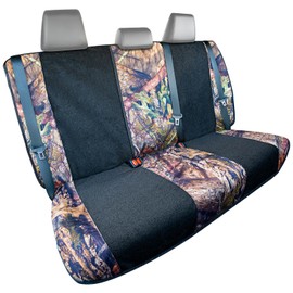 LPI Truck Mossy Oak Camo Rear Bench Car Seat Cover Towel Protector; Protects Seats from Sweat, Dirt, Dogs, Kids; Heavy Duty, Universal Fit for Cars SUVs MiniVans Trucks, EZ fit, Non Slip Grip