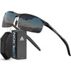 SIPLION Men's Polarized Sport Sunglasses - Ultra-Light Al-Mg Metal Frame