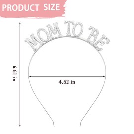 Baby Shower Decorations for Women Mom to Be Crown Headband Fashion New Mother Gifts for Expecting Mom Pregnancy Congratulations Gifts for Women mother to Be Headbands for Gender Reveal Party Silver