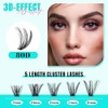 Wispy Cluster Eyelash Extensions, Pack of 200, Individual Eyelashes, 9-16