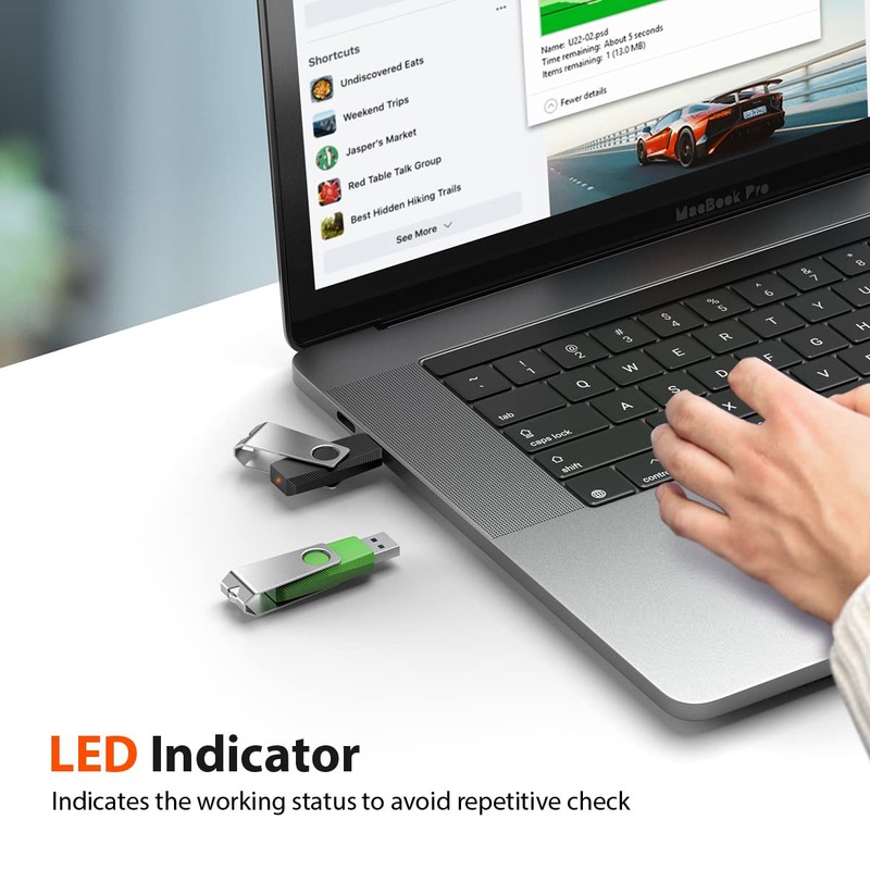 Aiibe 5 Pack 16GB USB Flash Drive USB Stick USB