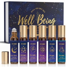 ARVIDSSON Essential Oils Roll On Set, Natural Aromatherapy Oil Roller for Body, Skin, Massage, Essential Oil Blends - Sweet Dream, Unwind, Breahte, Balance, Focus, Happy, Gifts for Women