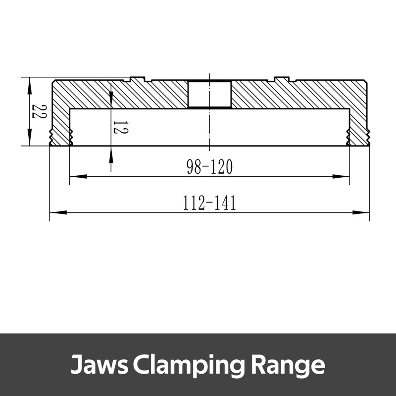 BMWOOD CK-4.5"-WJ Wide Jaws for 4.5" Series Chuck for Woodturning
