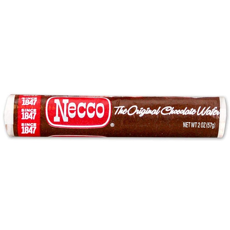 Necco Wafers Original Chocolate Flavored Hard Candy Rolls Bundle of
