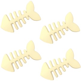 4 Packs Fish Bone Hair Clips, Cute Fish Shaped Hair Barrettes for Women Girls, Geometric Hairpins Hair Accessories Fishbone Alligator Hair Clips for Teen Girls
